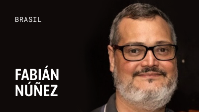 Nombre de Fabián Rodrigo Núñez Magioli sobre una fotografía de su rostro