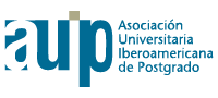 Logosímbolo de la Asociación Universitaria Iberoamericana de Postgrado en color azul sobre fondo transparente