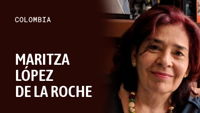 Nombre de Maritza López de la Roche sobre una fotografía de su rostro