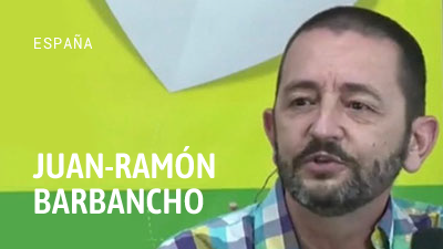 Nombre de Juan-Ramón Barbancho sobre una fotografía de su rostro