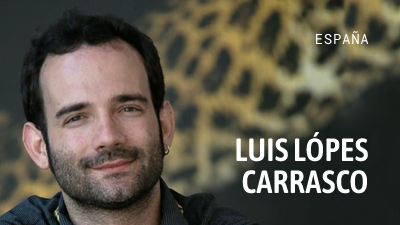 Nombre de Luis López Carrasco sobre una fotografía de su rostro