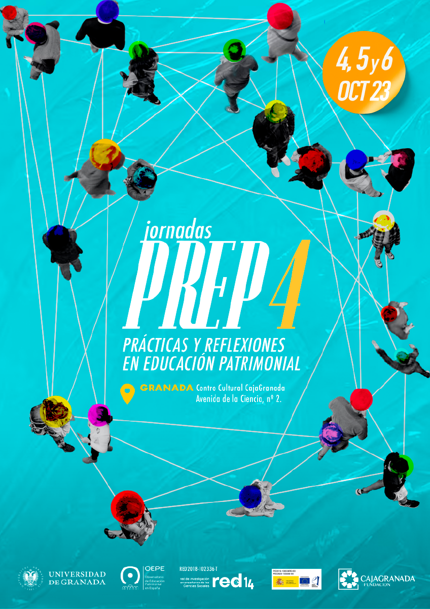 Afiche promocional de las Jornadas Internacionales Prácticas y Reflexiones en Educación Patrimonial