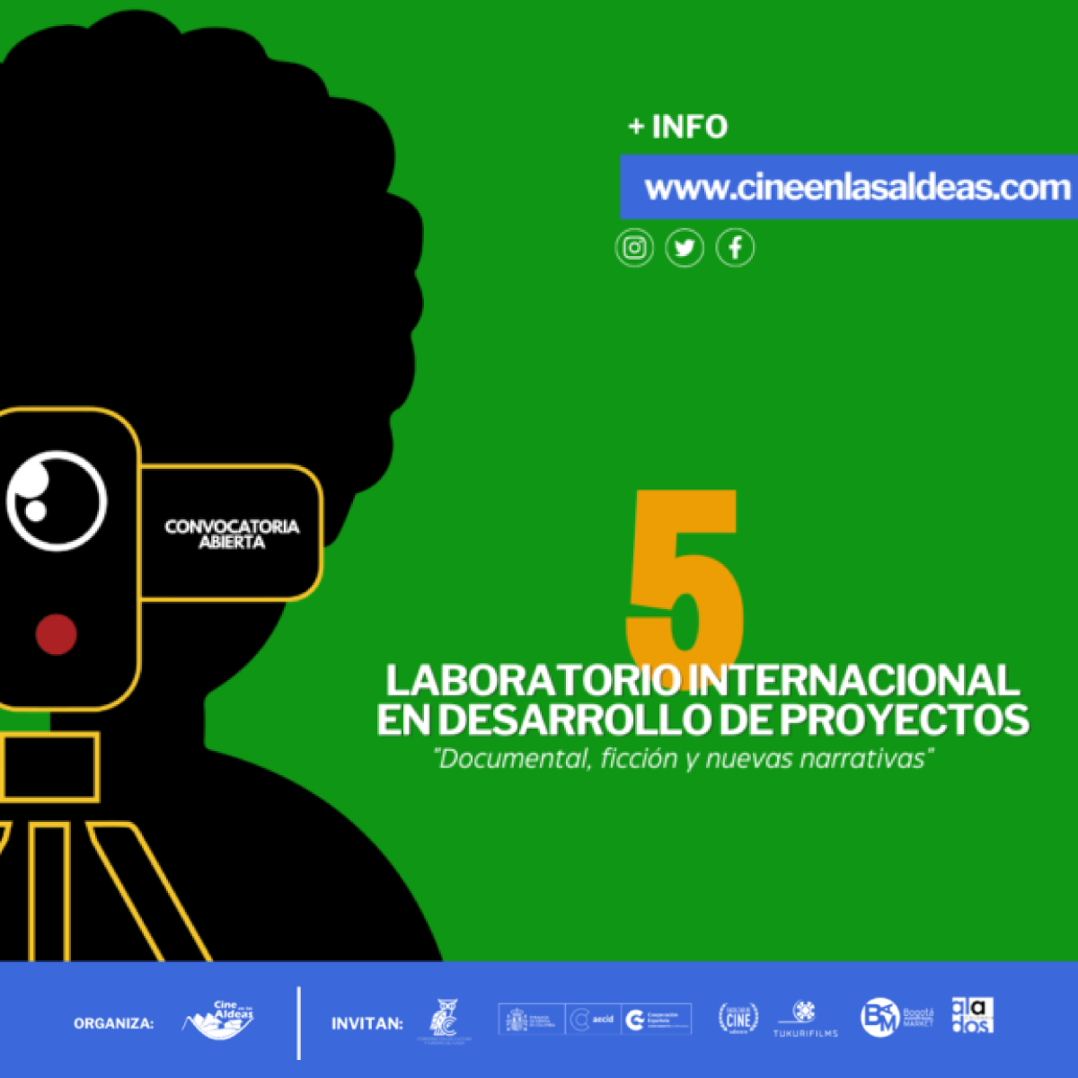 Imagen cuadrada sobre el 5to Laboratorio Internacional Filma Afro Cartagena