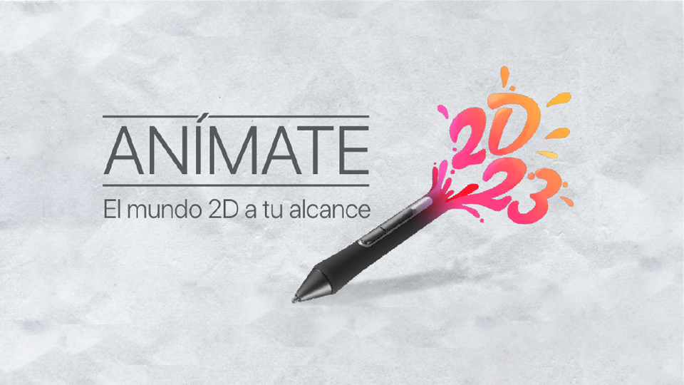 Logosímbolo de Anímate 2D23