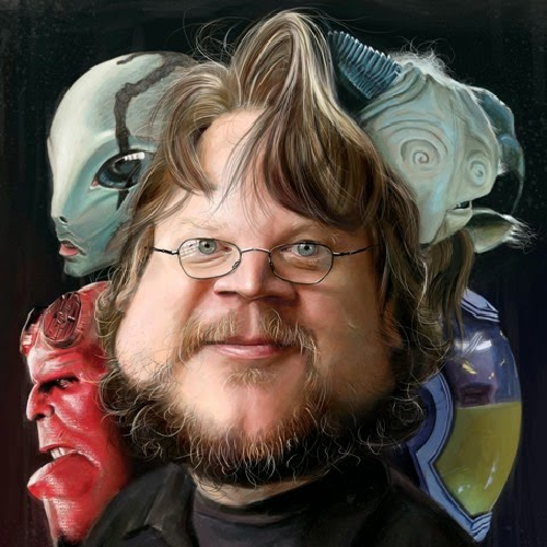 Caricatura de Guillermo del Toro