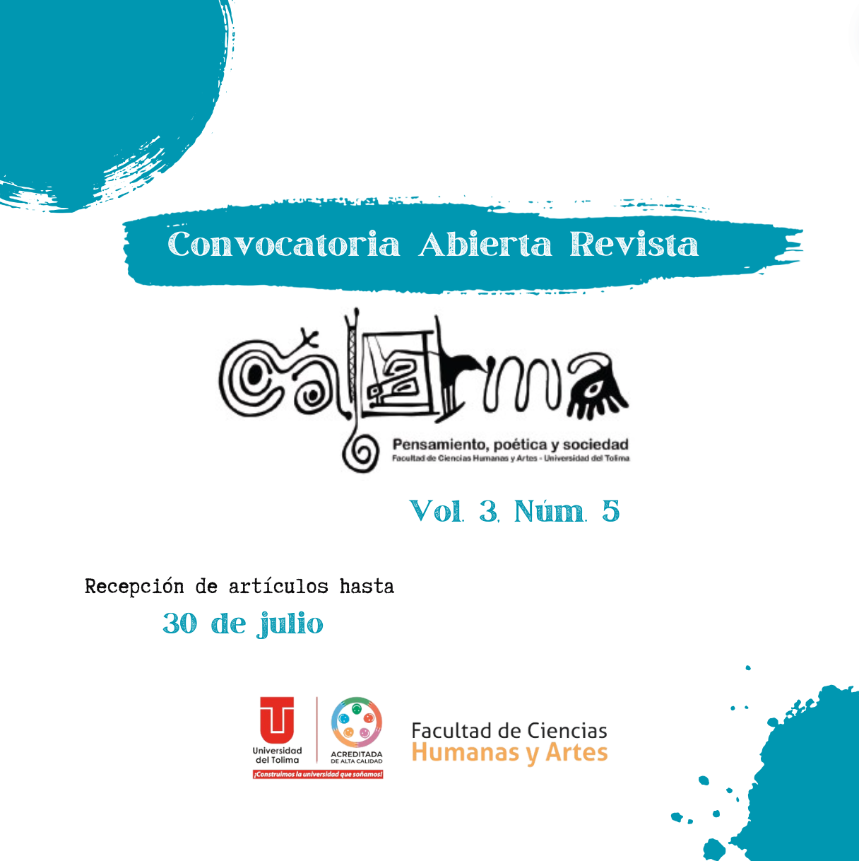 Post de la convocatoria de la Revista Calarma