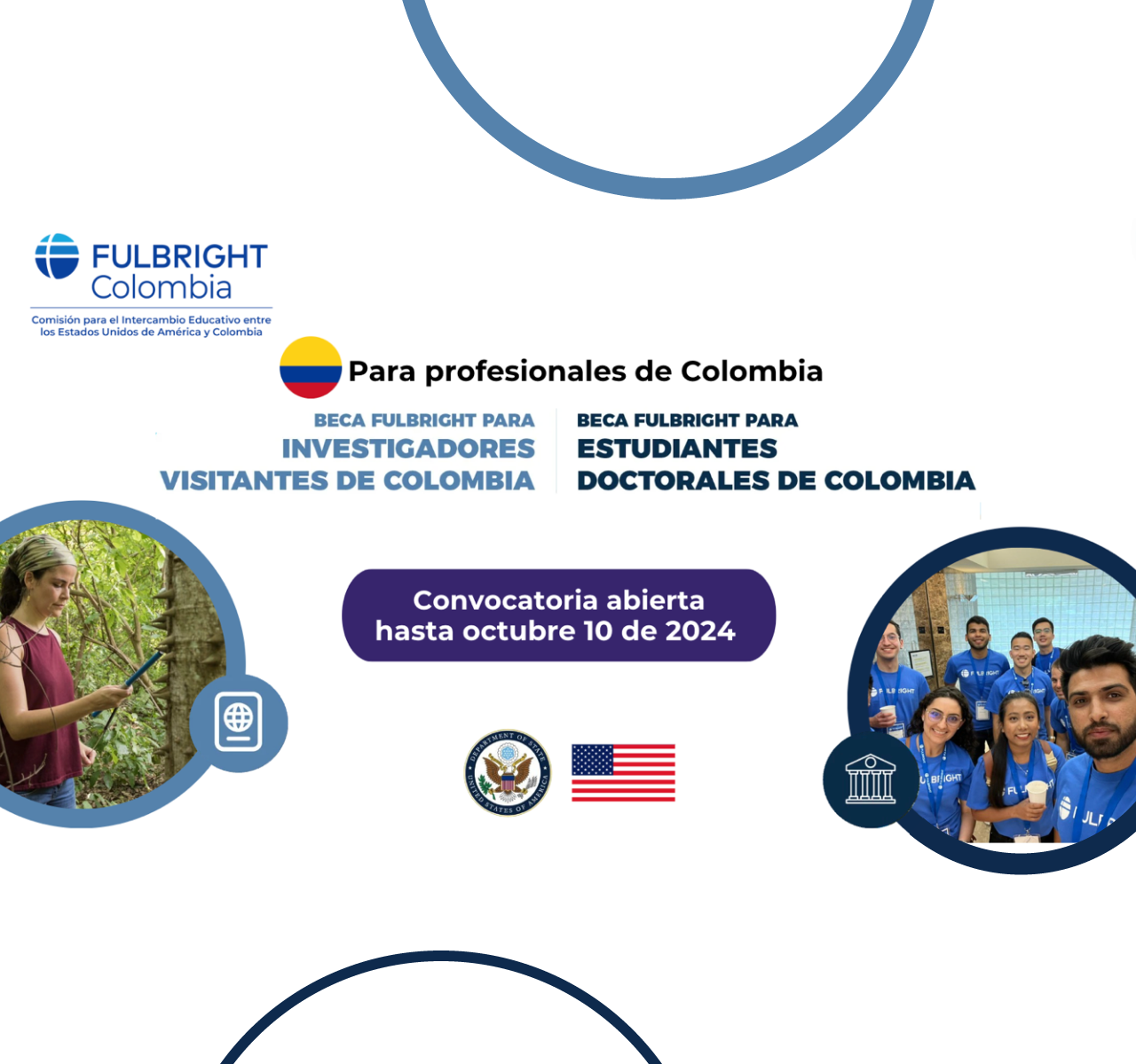 Post de becas Fullbright Colombia Julio 2024