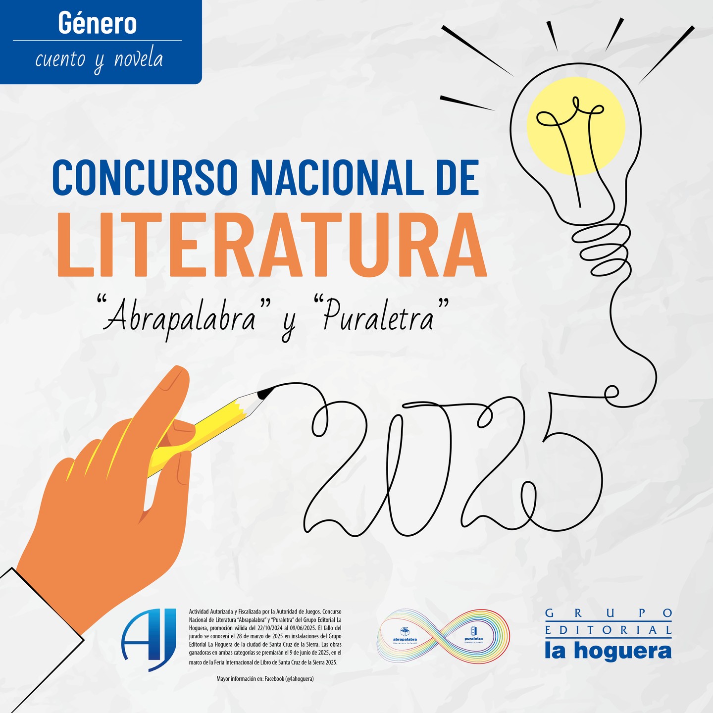 Post del Concurso Nacional de Literatura Abrapalabra y Puraletra