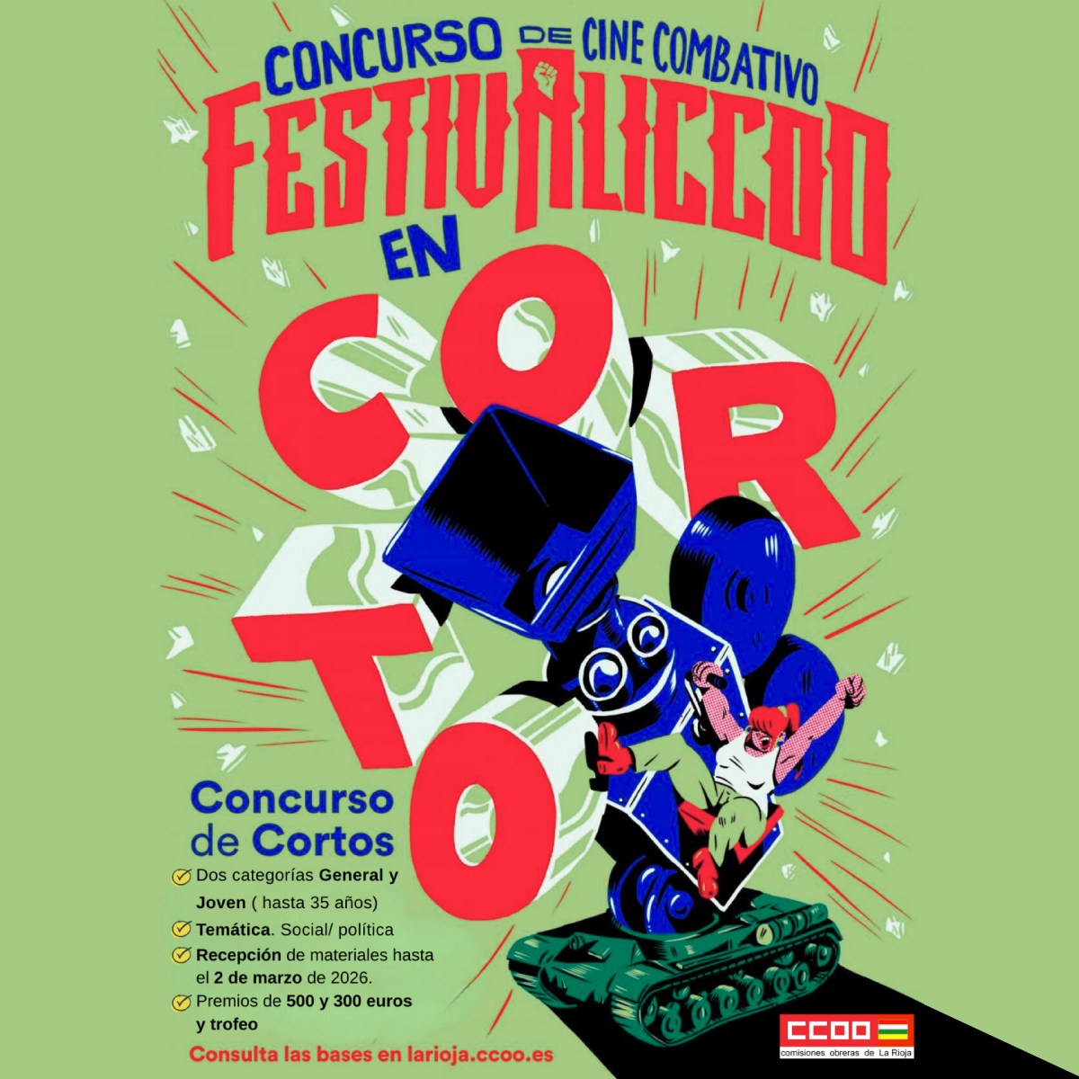 Post del FestivaliCCOO en Corto 2026