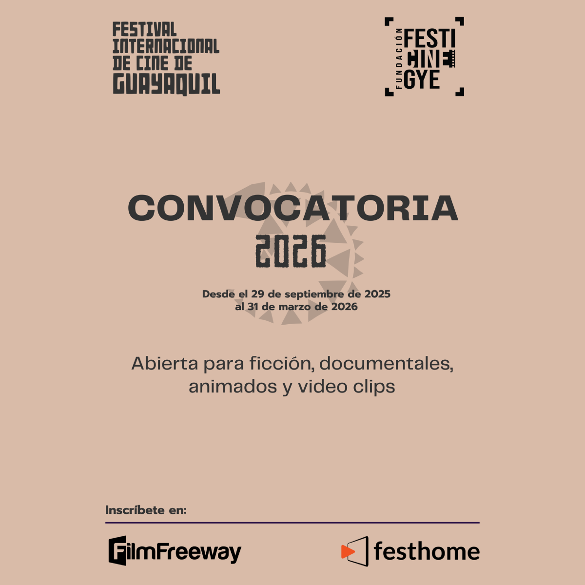 Post del Festival Internacional de Cine de Guayaquil de 2026